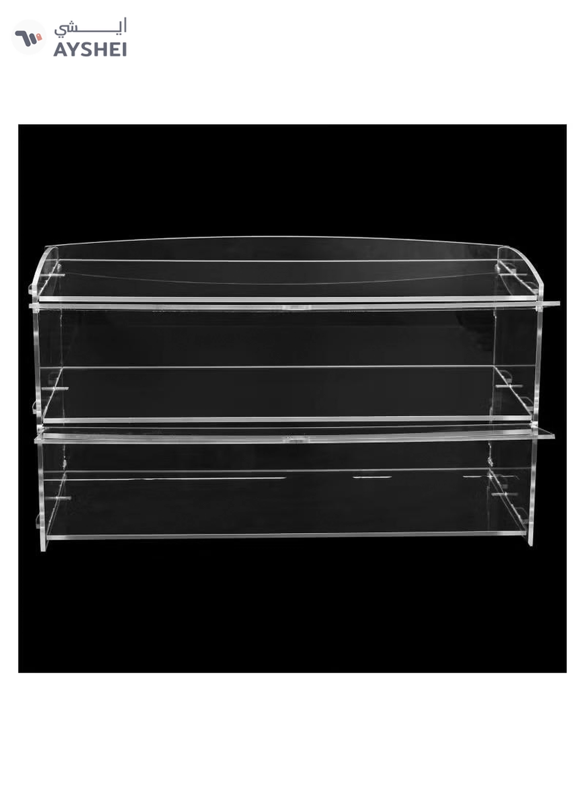 Eworld 2-Tier Clear Acrylic Display Cabinet -7-7