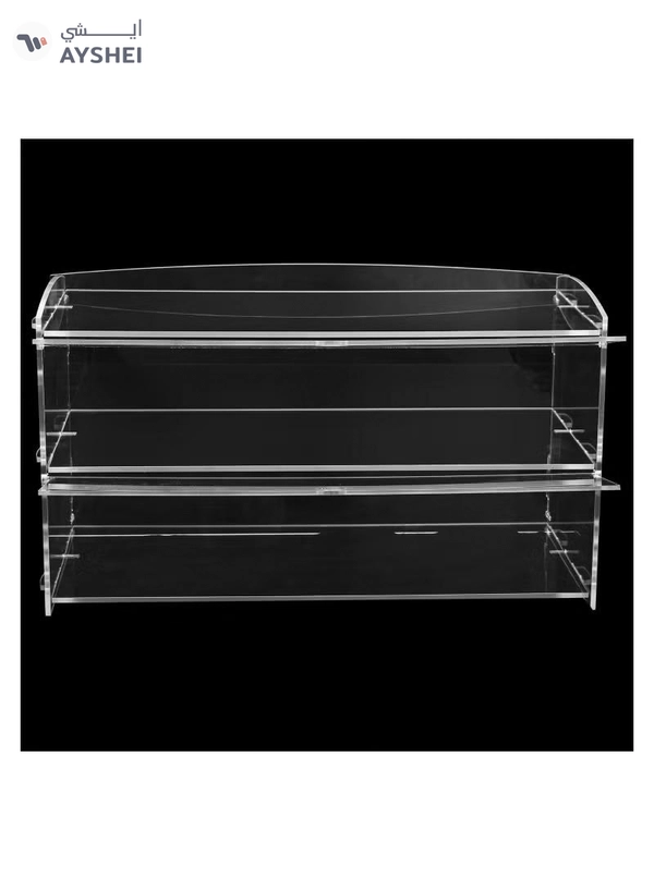 Eworld 2-Tier Clear Acrylic Display Cabinet 