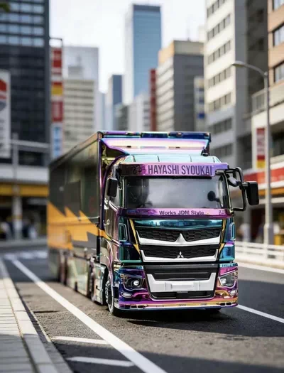GCD X Liberty walk Mitsubishi Fuso Truck Electroplated Chamaleon Purple | 2026 Hobby Expo China-3