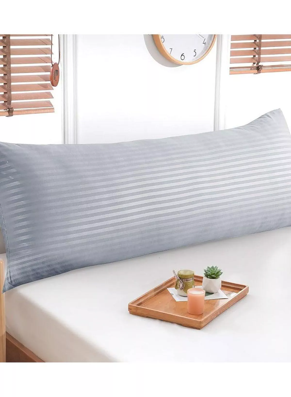 Premium Full Body Pillow for Adults, Ultra-Smooth Polyester Fiber, Breathable & Ideal for Side Sleepers, with Ultra-Soft Cotton Cover, Available in Multiple Colors, 120x45 cm-3-3