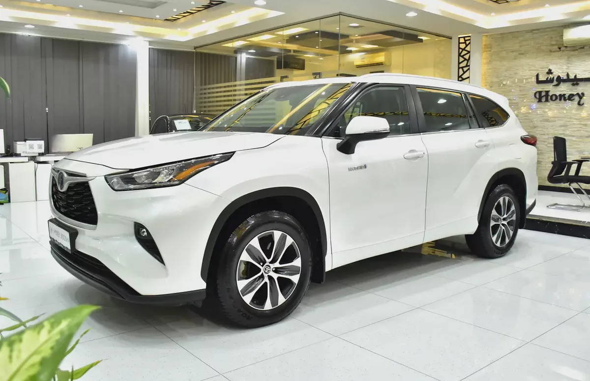 AED 2,181 EMi at 0% DP | Toyota Highlander Hybrid GLE ( 2023 Model ) in White Color GCC Specs-1-1