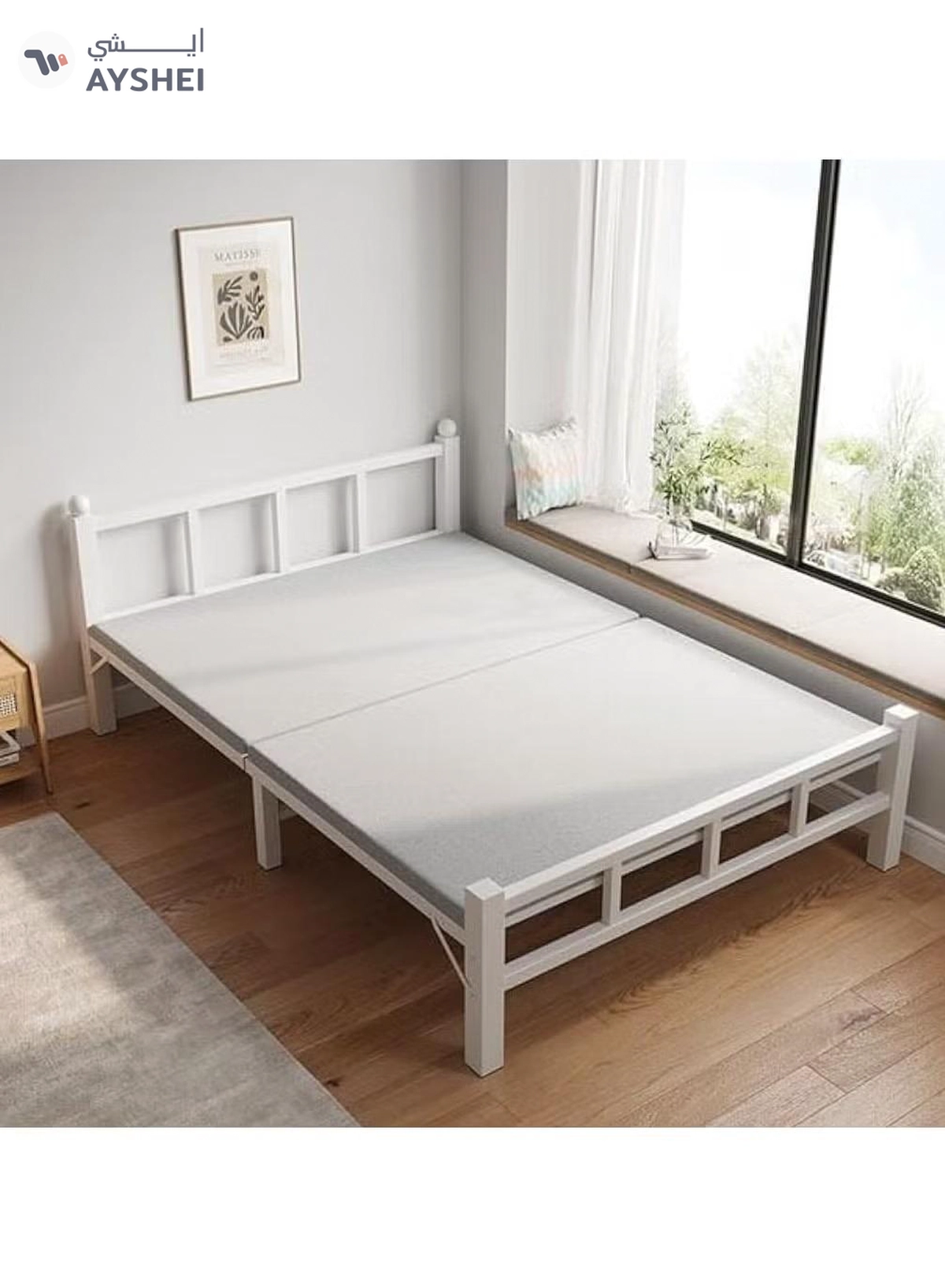 DubaiGallery Folding bed single bed home office lunch break bed simple bed wooden board bed portable bed -3-3