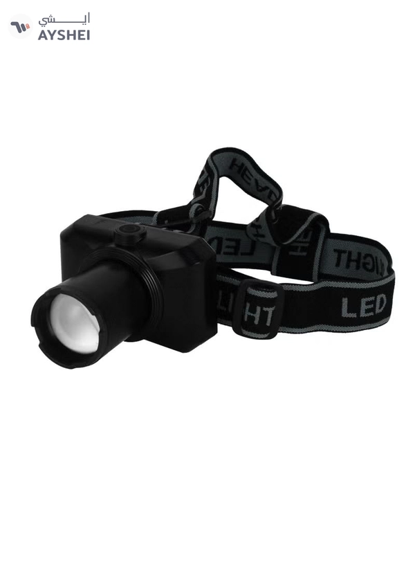 GEEPAS Rechargeable Zoomable LED Headlamp Waterproof | Comes with 3.7V 4000mAh Lithium Battery 14 Hours Working Time| 5W High Power LED, Type-C Charging| Low Energy Consumption, 2 Years Warranty GHL51086Z