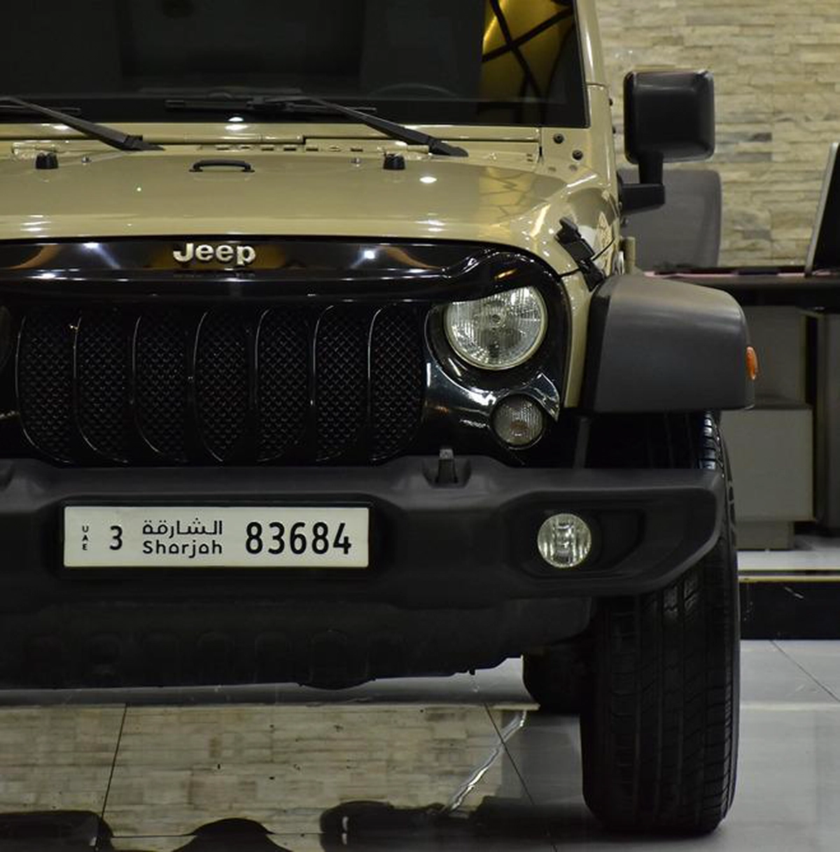 Jeep Wrangler Sport ( 2017 Model ) in Beige Color GCC Specs-10-10