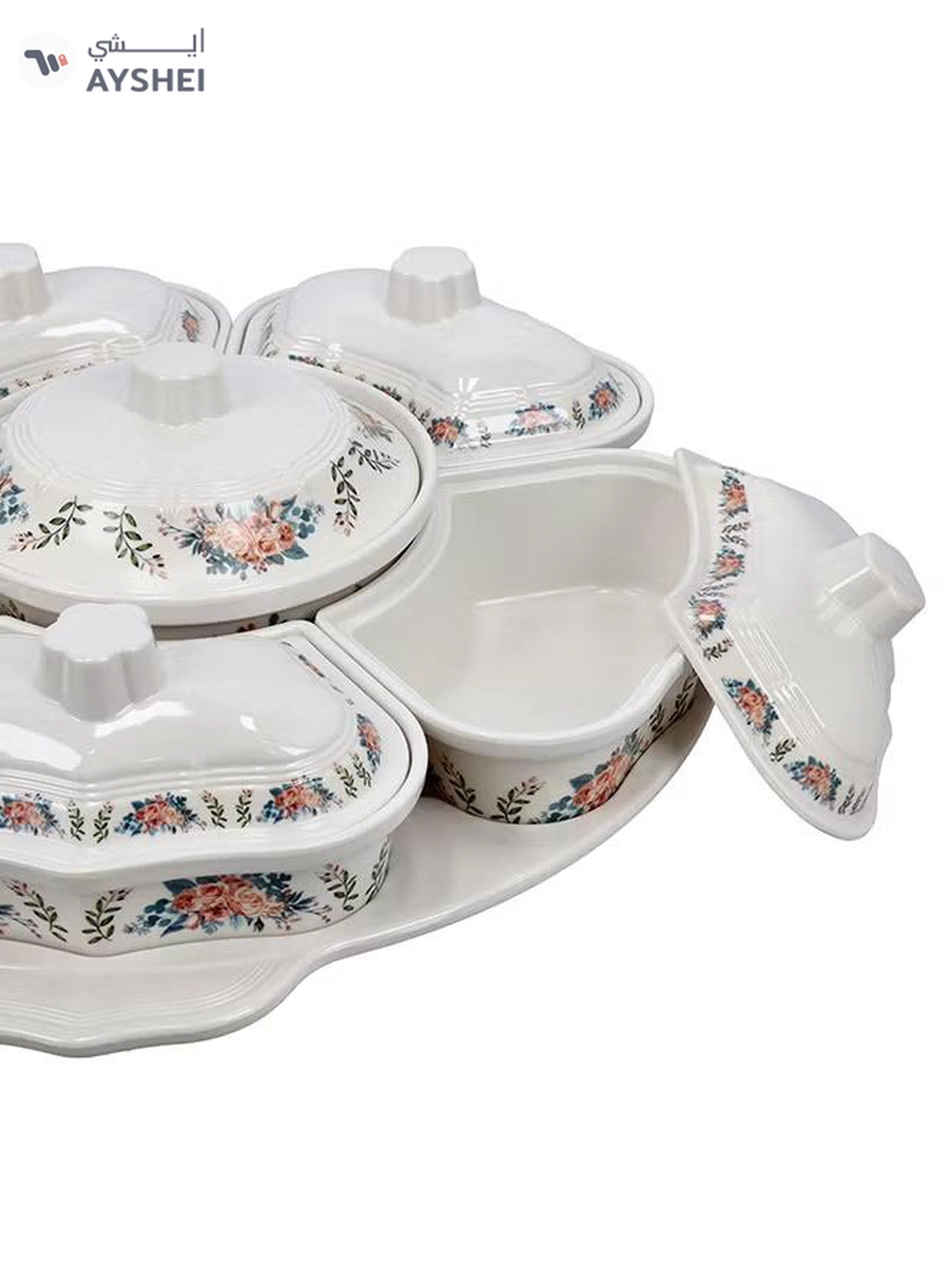 DELCASA Rotating Serving Tray multicolour 43.5x12.5x43.5cm-3-3