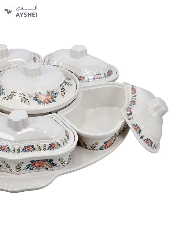 DELCASA Rotating Serving Tray multicolour 43.5x12.5x43.5cm