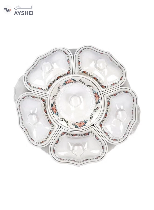 DELCASA Rotating Serving Tray multicolour 43.5x12.5x43.5cm