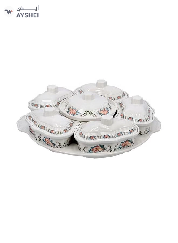DELCASA Rotating Serving Tray multicolour 43.5x12.5x43.5cm