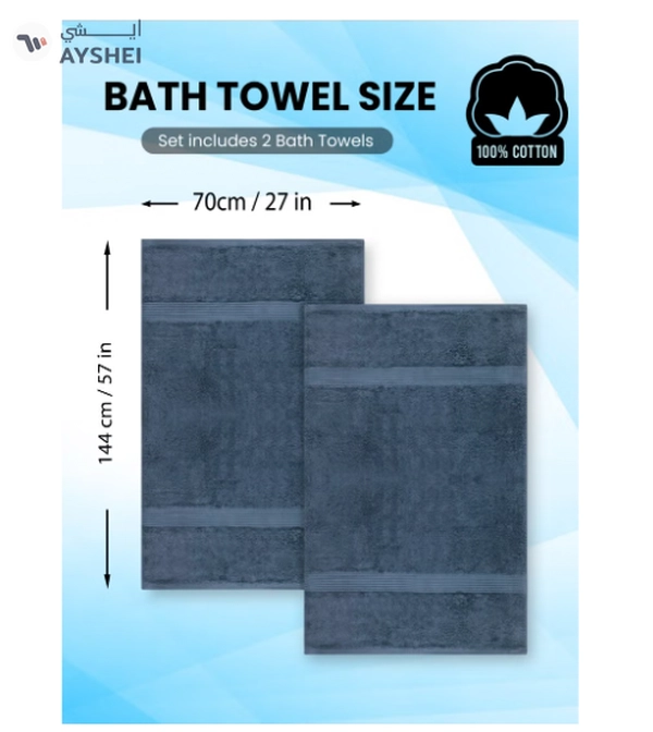 REZLAN Luxury 2-Piece Bath Sheet Set