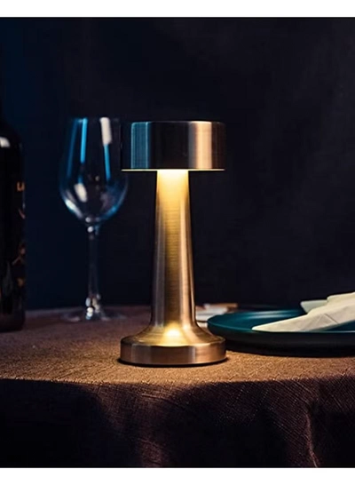 Yuwell Touch Sensor Bar Table Lamp Portable Cordless Rechargeable Battery LED Table Lamp Night Lights Bedroom Bedside And Restaurant Gold-4