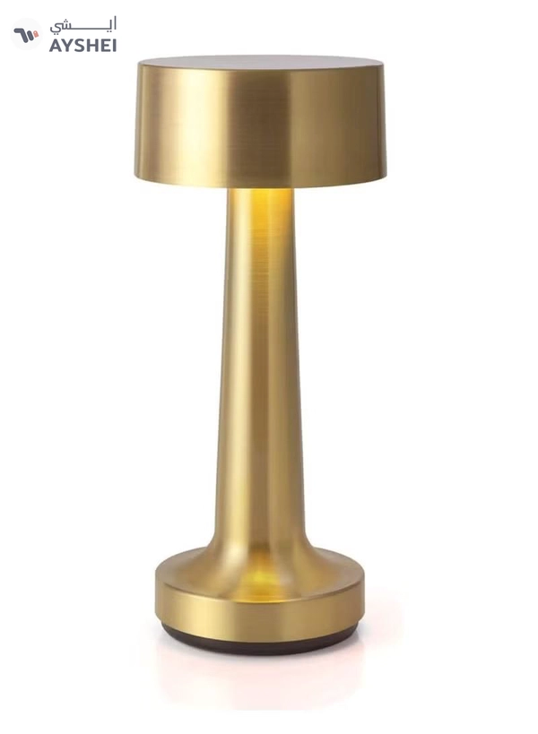 Yuwell Touch Sensor Bar Table Lamp Portable Cordless Rechargeable Battery LED Table Lamp Night Lights Bedroom Bedside And Restaurant Gold