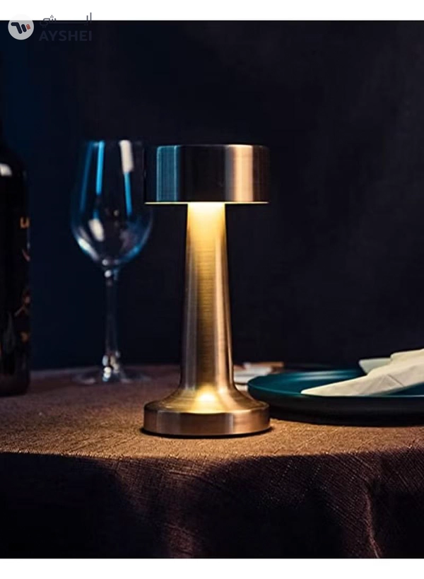Yuwell Touch Sensor Bar Table Lamp Portable Cordless Rechargeable Battery LED Table Lamp Night Lights Bedroom Bedside And Restaurant Gold