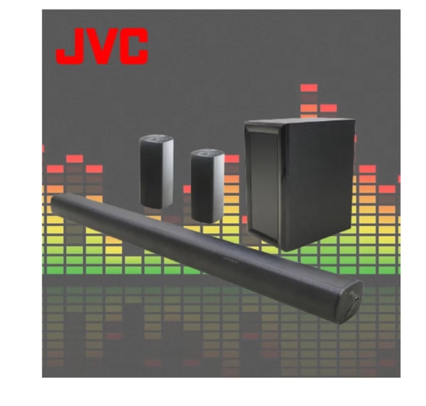 JVC 100 Inch Edgeless QLED 4K UHD Official Google TV With 5.1 CH Soundbar With Wireless Subwoofer Home Theater LT-100NQ7155+TH-N430B Black