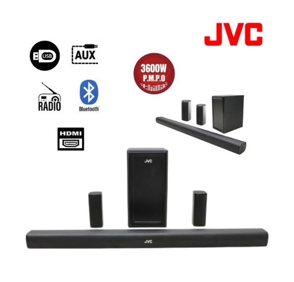 JVC 100 Inch Edgeless QLED 4K UHD Official Google TV With 5.1 CH Soundbar With Wireless Subwoofer Home Theater LT-100NQ7155+TH-N430B Black
