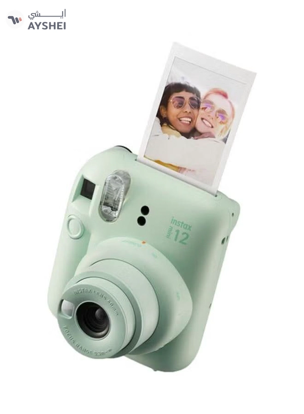 FUJIFILM Instax Mini 12 Instant Film Camera With Pack Of 10 Films Mint Green