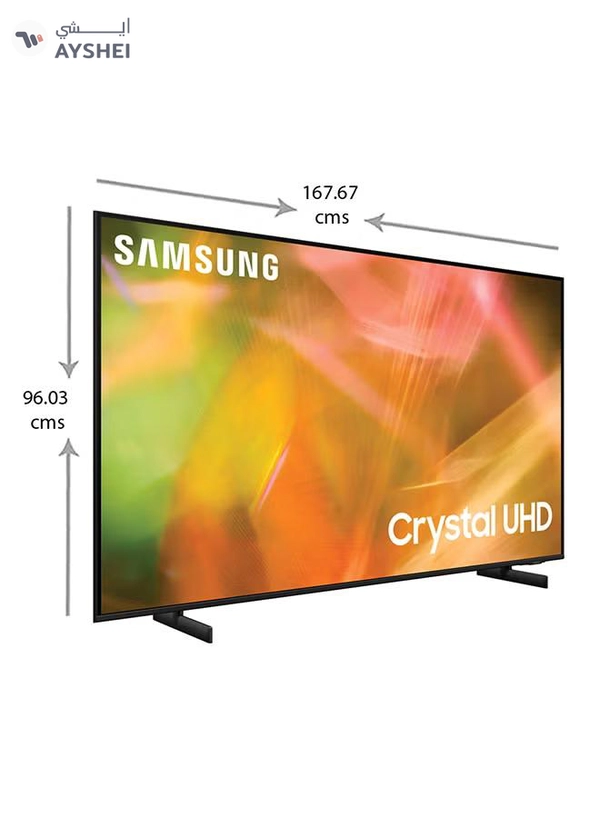 Samsung 75 Inches AU8000 Crystal UHD 4K Flat Smart TV (2021) 75AU8000 Black