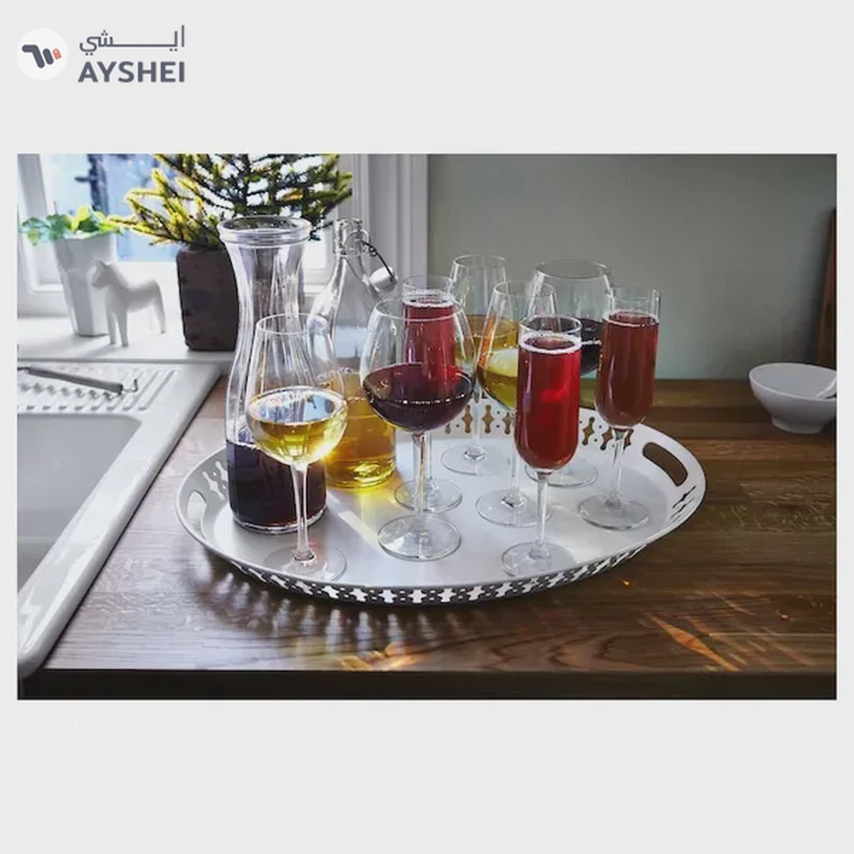 ROMANTISK White Serving Tray - 52x39 cm-2-2