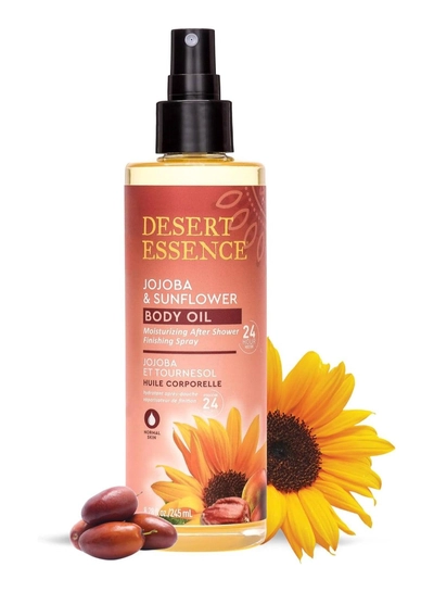 Desert Essence Jojoba & Sunflower Body Oil Spray 8.28 FZ-0