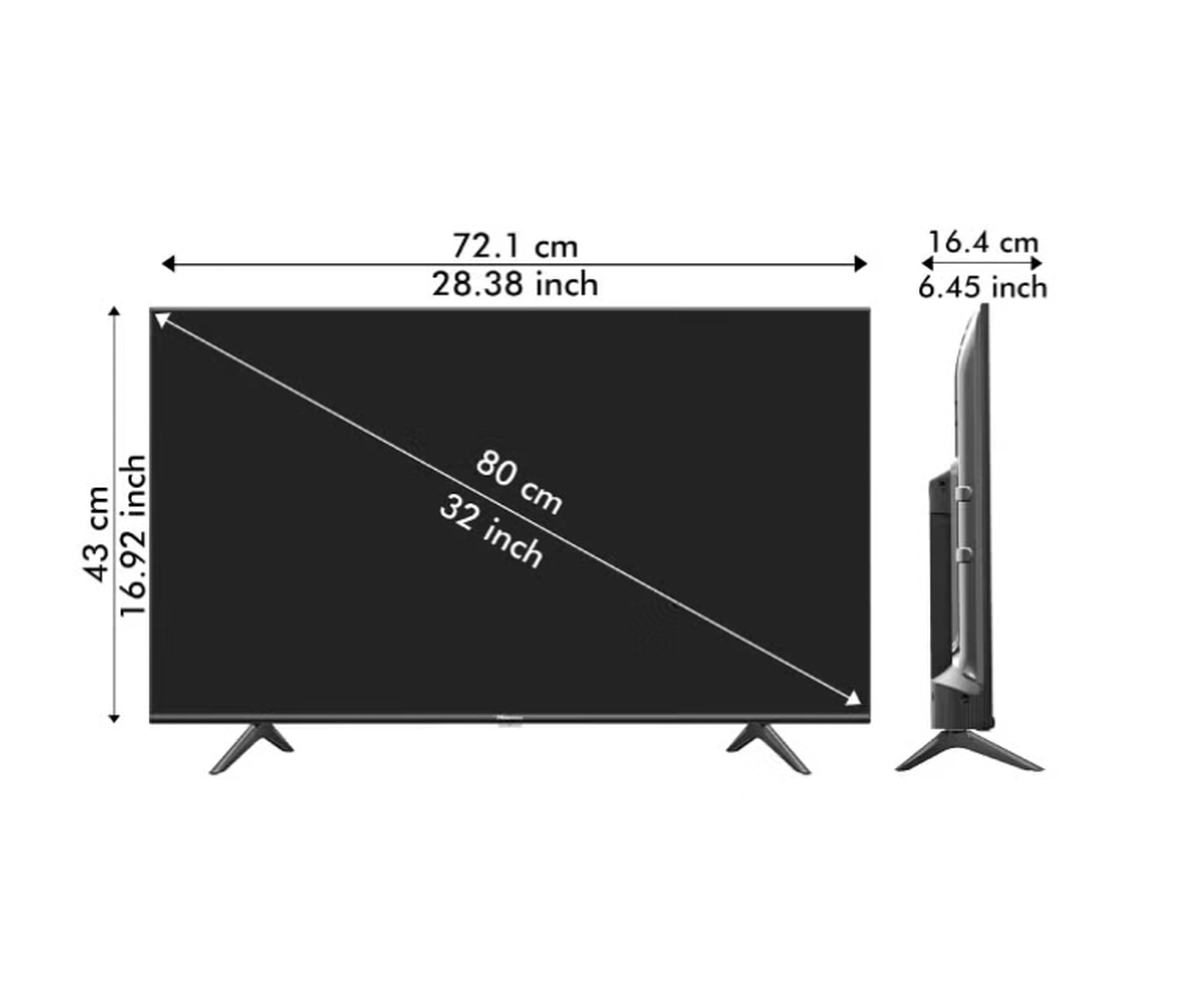 Hisense 32 Inch HD Smart TV, with Natural Colour Enhancer, DTS Virtual X, VIDAA U5 OS, Youtube, Netflix, Freeview Play & WiFi (2021 NEW) 32A4G Black-1-1