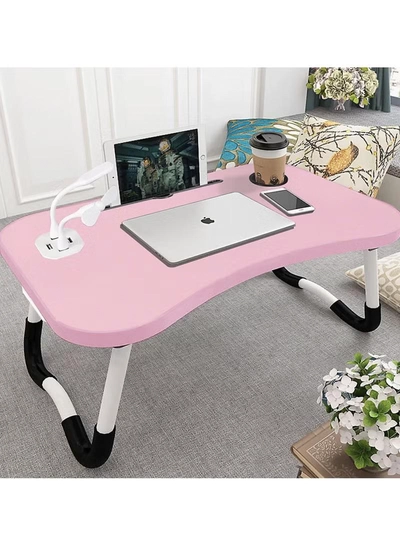 DubaiGallery Portable Multi-Purpose Foldable Laptop Table Lap Desk with 4 Port USB Charging Dock For Bed Sofa -1