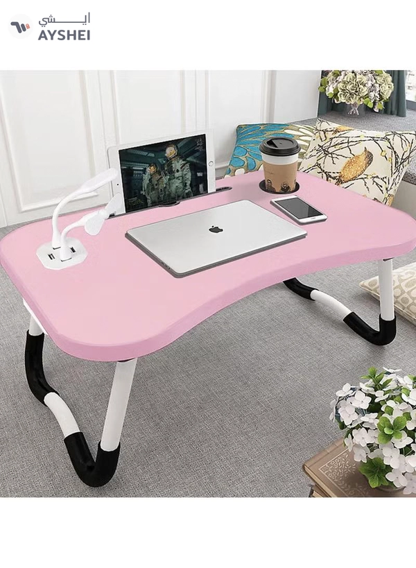 DubaiGallery Portable Multi-Purpose Foldable Laptop Table Lap Desk with 4 Port USB Charging Dock For Bed Sofa 