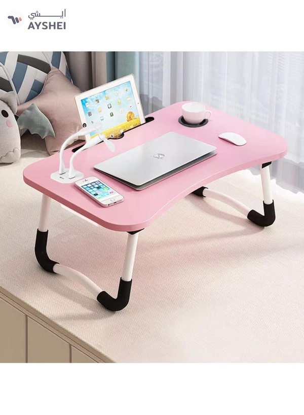 DubaiGallery Portable Multi-Purpose Foldable Laptop Table Lap Desk with 4 Port USB Charging Dock For Bed Sofa 