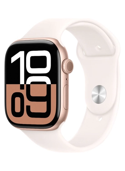Apple Watch Series 10 GPS + Cellular 46mm Rose Gold Aluminium Case With Light Blush Sport Band-0