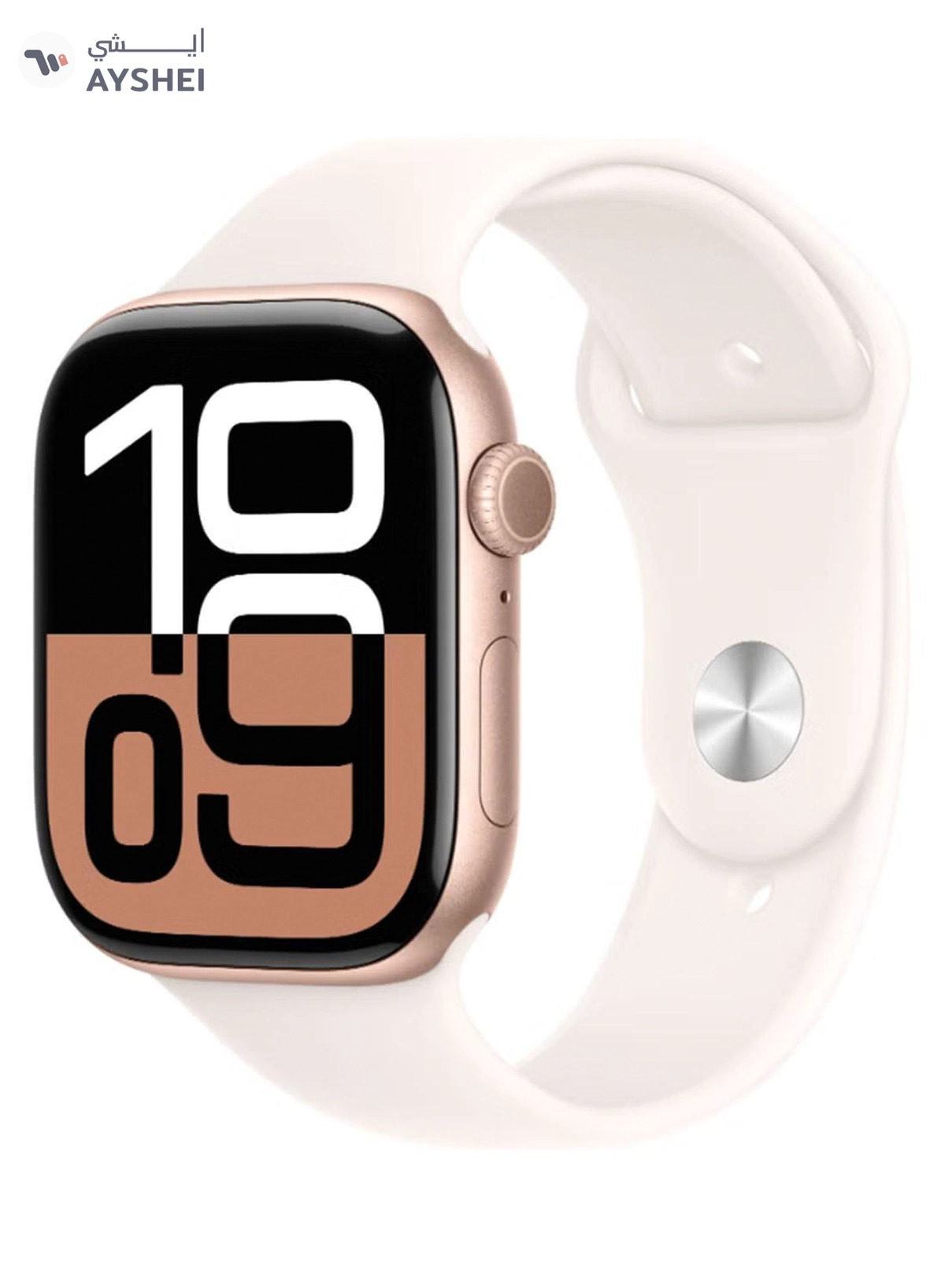Apple Watch Series 10 GPS + Cellular 46mm Rose Gold Aluminium Case With Light Blush Sport Band-0-0