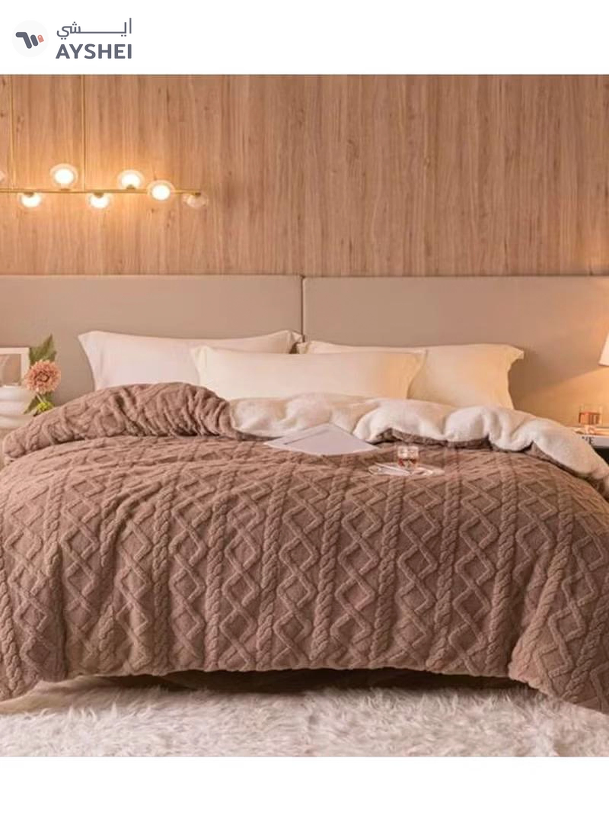 DubaiGallery Flannel Simple Double Layer Quilted Quilt, Winter Bed Sheet Quilt, Composite Leisure Blanket Warm blankets in winter-1-1
