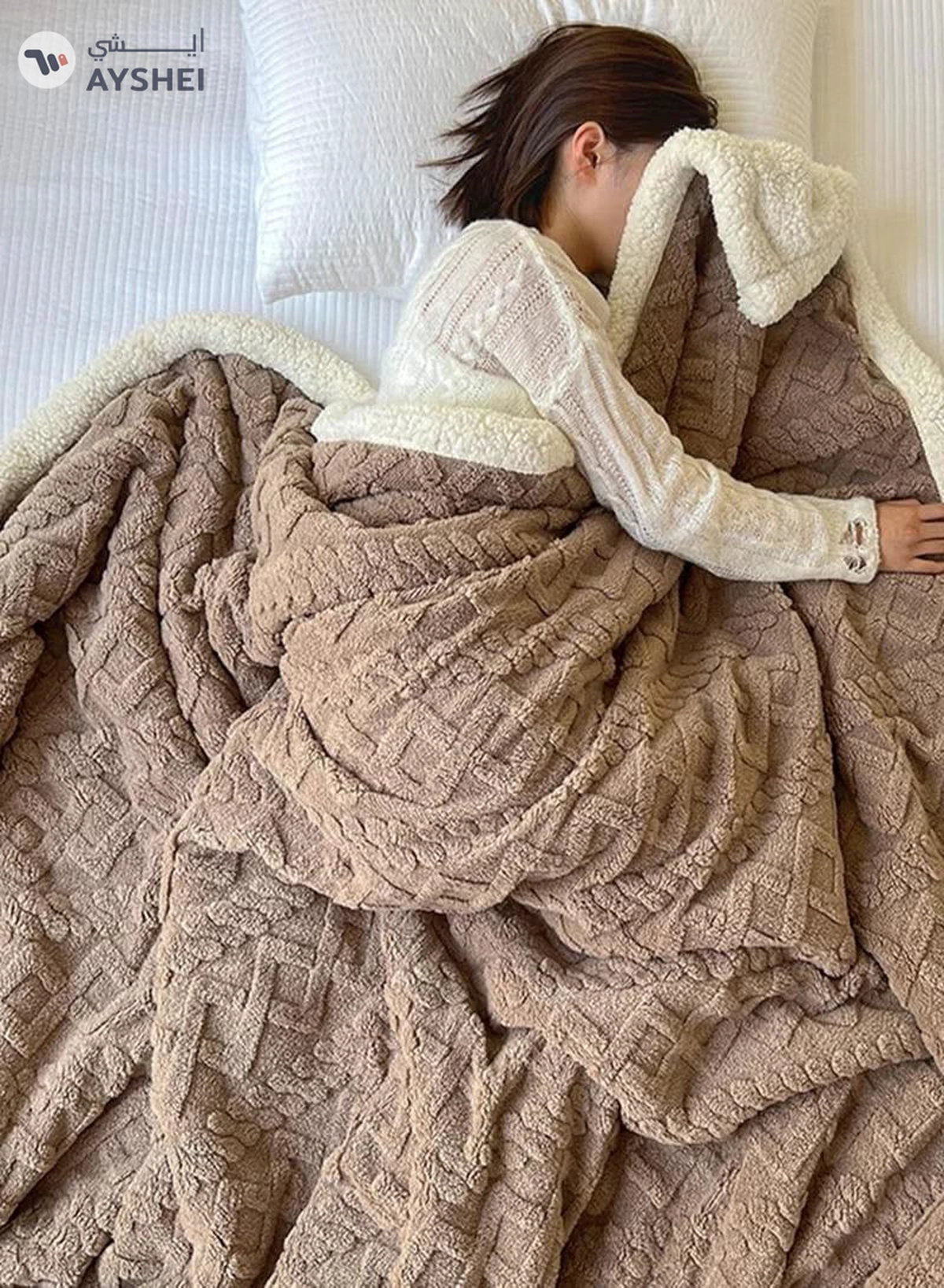 DubaiGallery Flannel Simple Double Layer Quilted Quilt, Winter Bed Sheet Quilt, Composite Leisure Blanket Warm blankets in winter-2-2