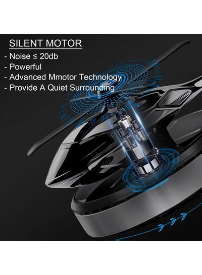 DubaiGallery Car Air Freshener, Helicopter Solar Energy Rotating Aromatherapy Aviation Al Alloy Diffuser, Interior Decoration Accessories Diffuser for Car and Home car air freshener solor-1