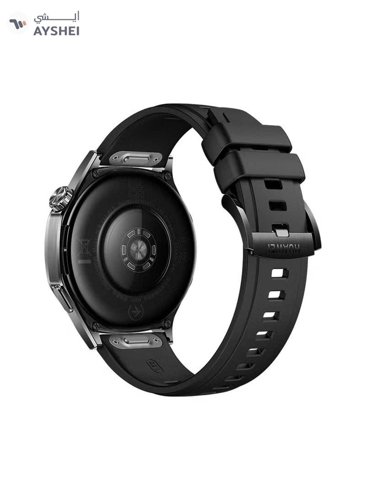 Huawei Watch GT 5 46mm Smartwatch, up to 14 Days Battery Life, All-new Running and Cycling Experience, Sharp-Edged Design Watch, Health Tracking, Compatible with iOS and Android - Fluoroelastomer Strap Black-1-1