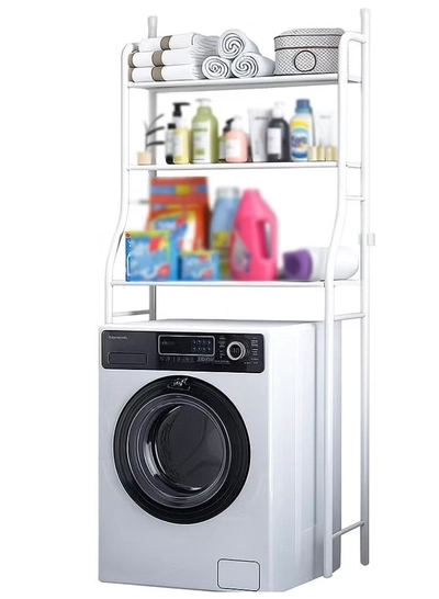 LeoStar Multi-Purpose Over-Washer Rack | 3-Tier Shelving System for Laundry & Bathroom Storage | Heavy-Duty, Rust-Resistant Frame | Ideal Organizer for Detergents, Accessories & Home Essentials-0