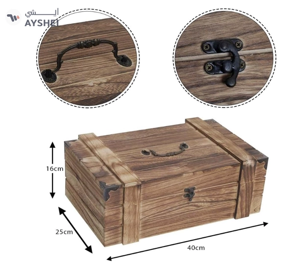 Yatai Decor Wooden Storage Box Organizer Antique Wooden Jewelry Box For Jewelry