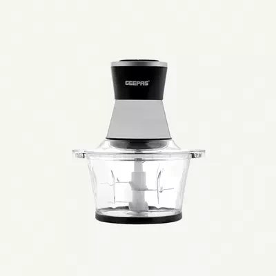 GEEPAS 2L Multi Copper With Garlic Peeler - 2 Speed with 4Pcs Stainless Steel Blades,Glass Bowl 2 L 500 kW GMC42021 Black/silver-0