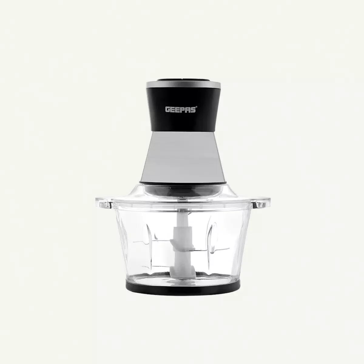 GEEPAS 2L Multi Copper With Garlic Peeler - 2 Speed with 4Pcs Stainless Steel Blades,Glass Bowl 2 L 500 kW GMC42021 Black/silver
