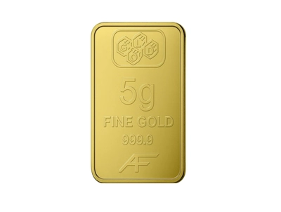24K Gold Bar 5 gram Gold Bar Al Fardan UAE (999.9% Pure Gold) - Variable Design-0