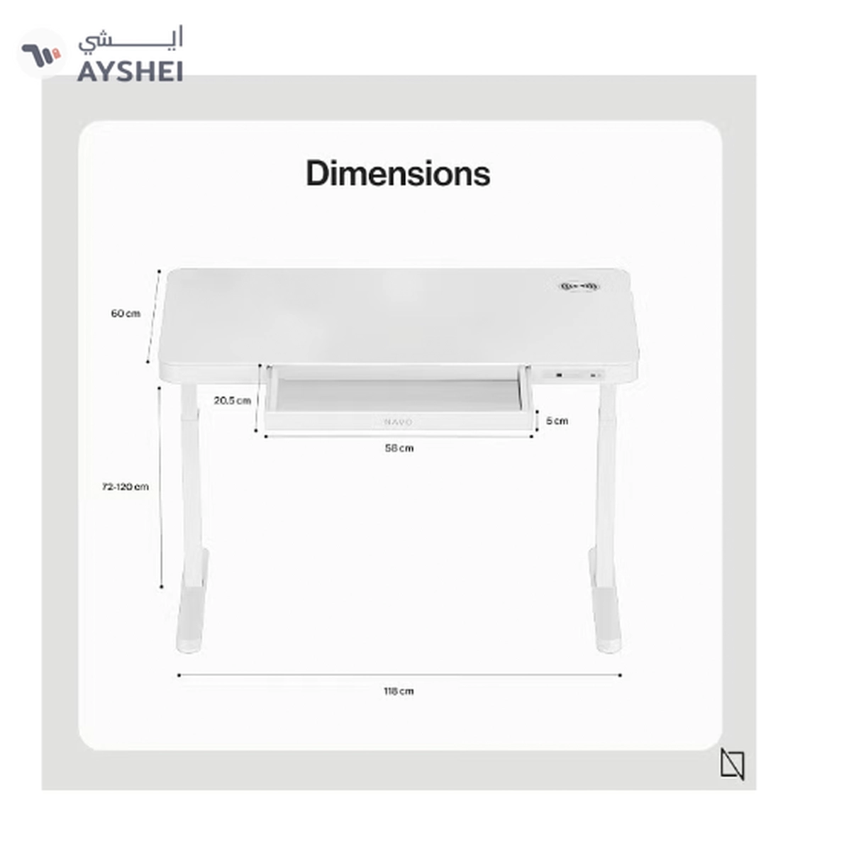 Navodesk AIR, Standing Desk with Inbuilt USB Ports and Wireless Charging-1-1