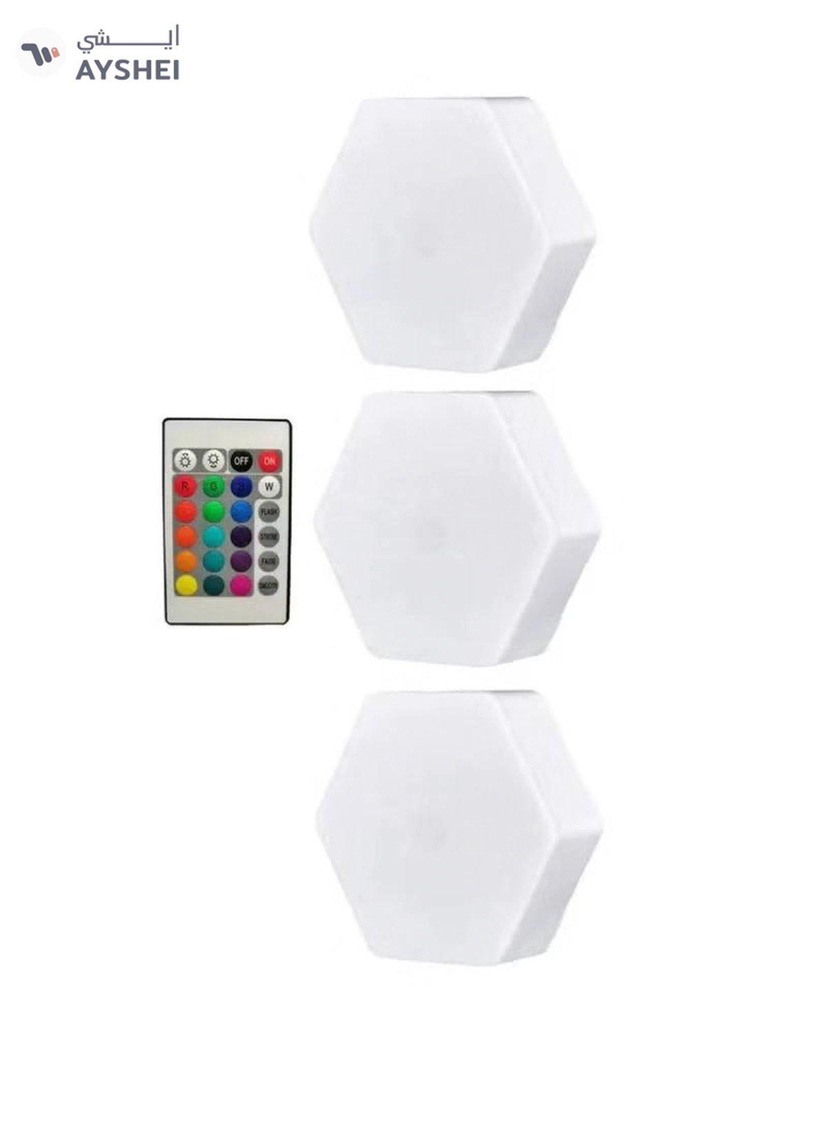 Yuwell Pack Of 3 Pcs RGB LED Wall Light With Remote Control Wireless LED Cabinet Light With Adjustable Brightness and Color Function Suitable For Kitchen, Bedroom, Study Room And Living Room-1-1