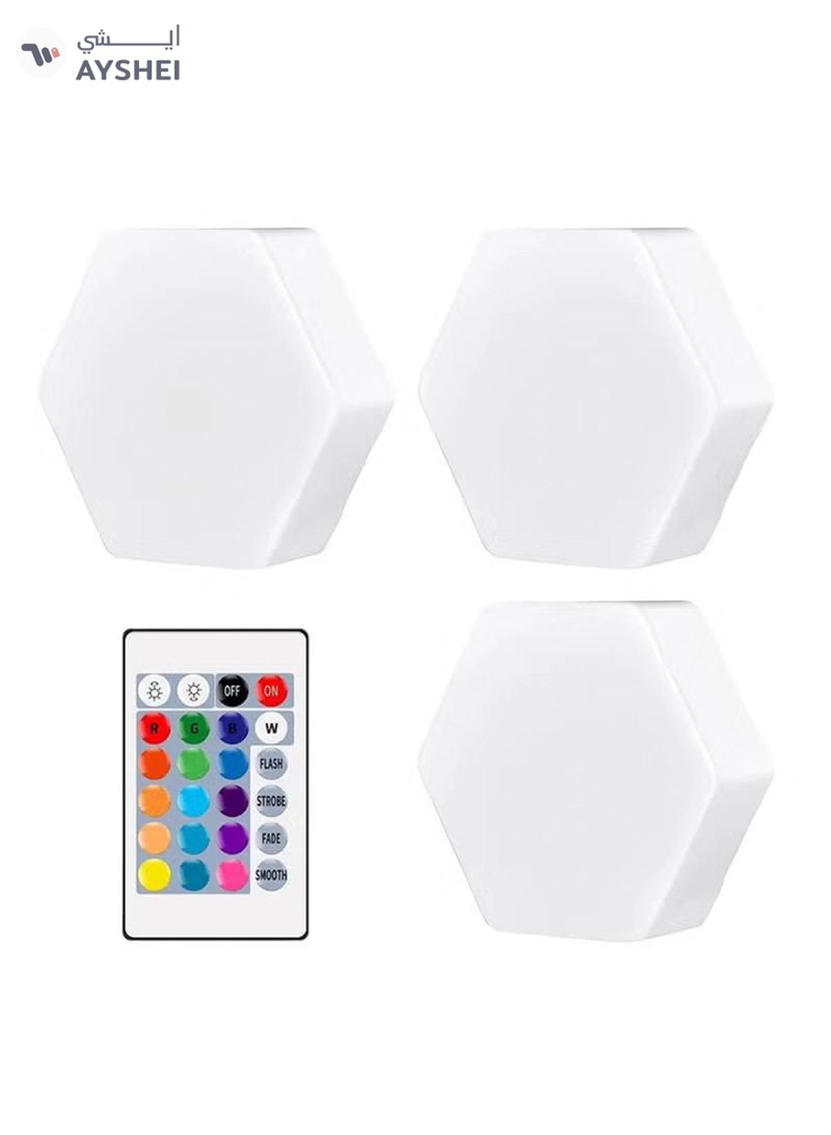 Yuwell Pack Of 3 Pcs RGB LED Wall Light With Remote Control Wireless LED Cabinet Light With Adjustable Brightness and Color Function Suitable For Kitchen, Bedroom, Study Room And Living Room-2-2