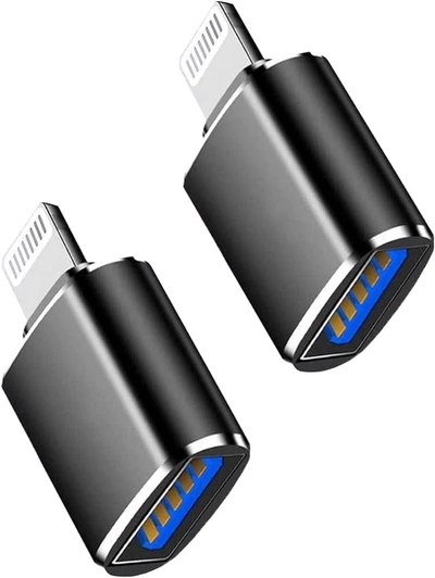 1 Pc Lightning OTG Adapter for iPhone & iPad, USB Camera Connector, Data Transfer Adapter, Plug & Play-2