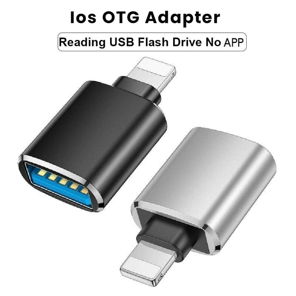 1 Pc Lightning OTG Adapter for iPhone & iPad, USB Camera Connector, Data Transfer Adapter, Plug & Play