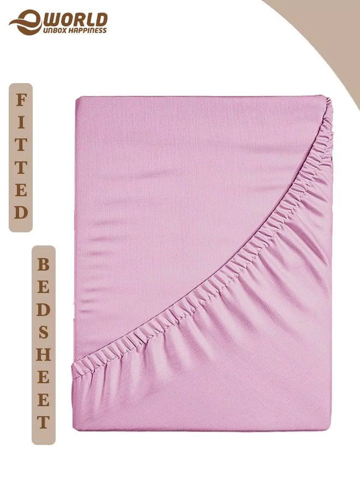 Pink Microfiber Fitted Bedsheet with Deep Pocket for a Snug Fit, Breathable, Machine Washable for Optimal Protection, Available in King, Queen and Single Sizes, Without Pillow Cover