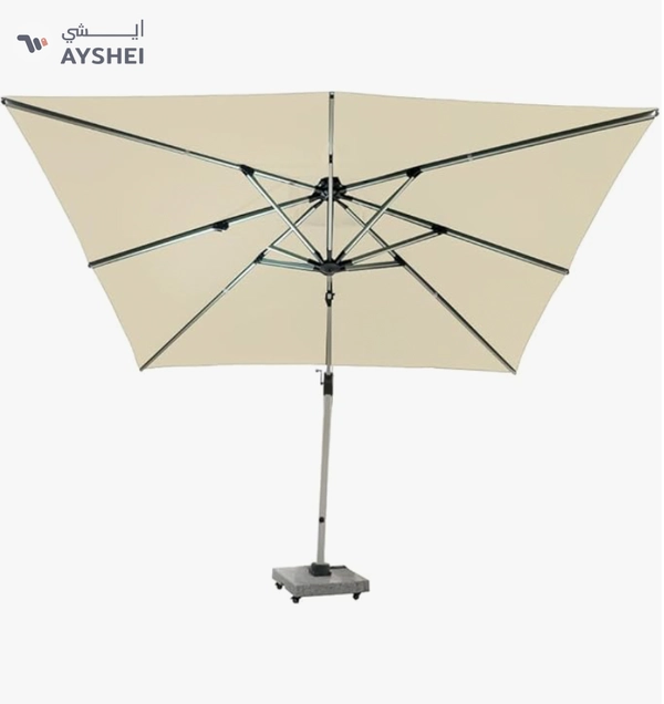 YATAI Patio 3x3 Meter 360 rotable Umbrella With Granite Stand Outdoor Large Cantilever