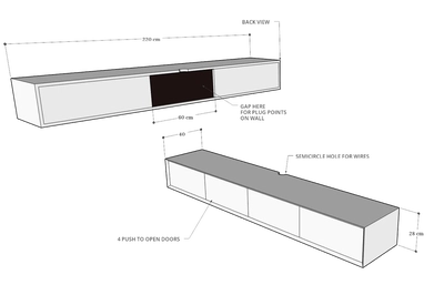 Klaus Wall Mounted TV Cabinet Collection-2