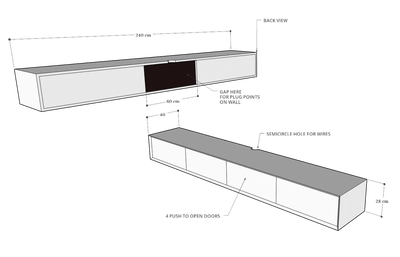 Klaus Wall Mounted TV Cabinet Collection-5