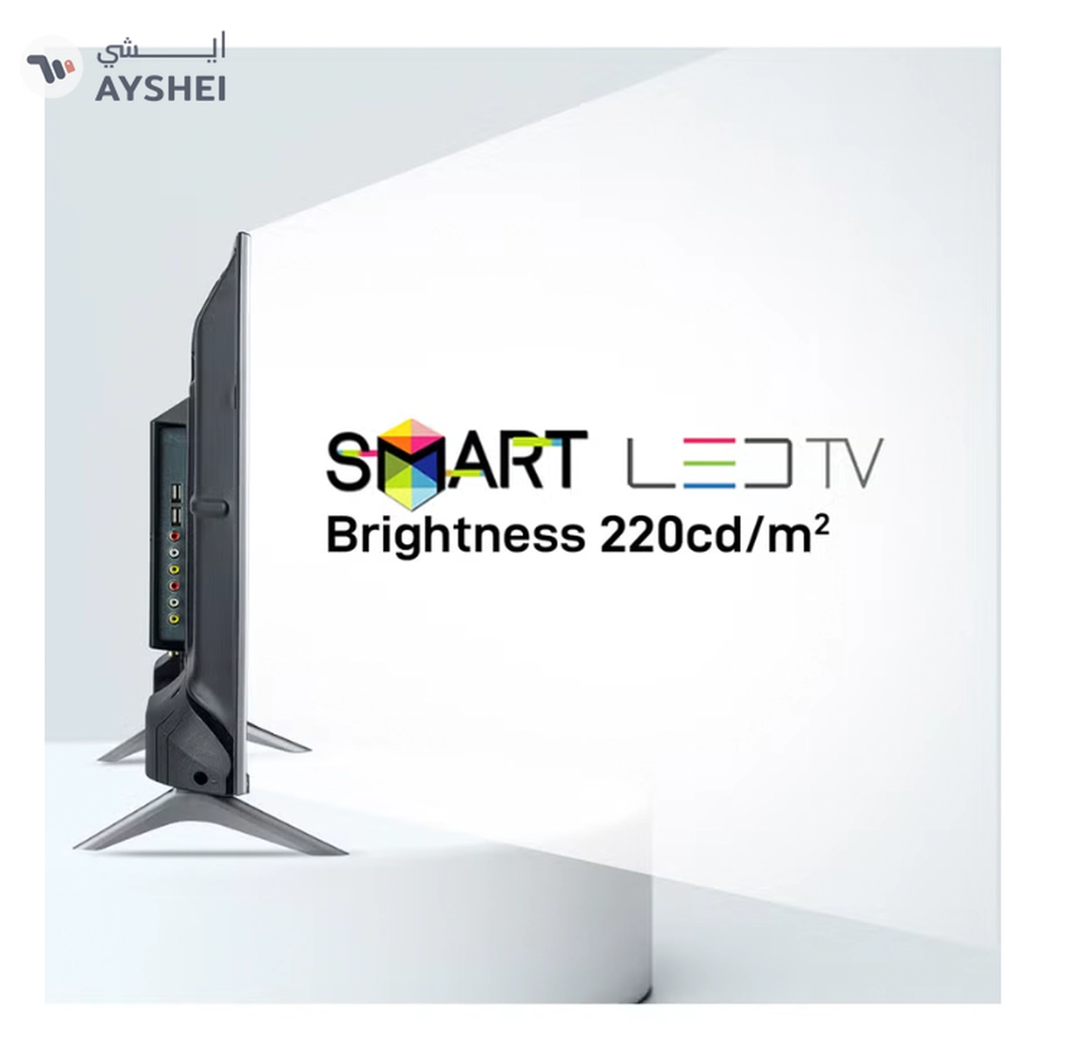 Geepas 32 Inch HD Smart LED TV With Remote Control, HDMI And USB Ports, Head Phone Jack, PC Audio In ,Wi-Fi, Android 14.0 With E-Share,YouTube Etc GLED3202SCHD Black-2-2