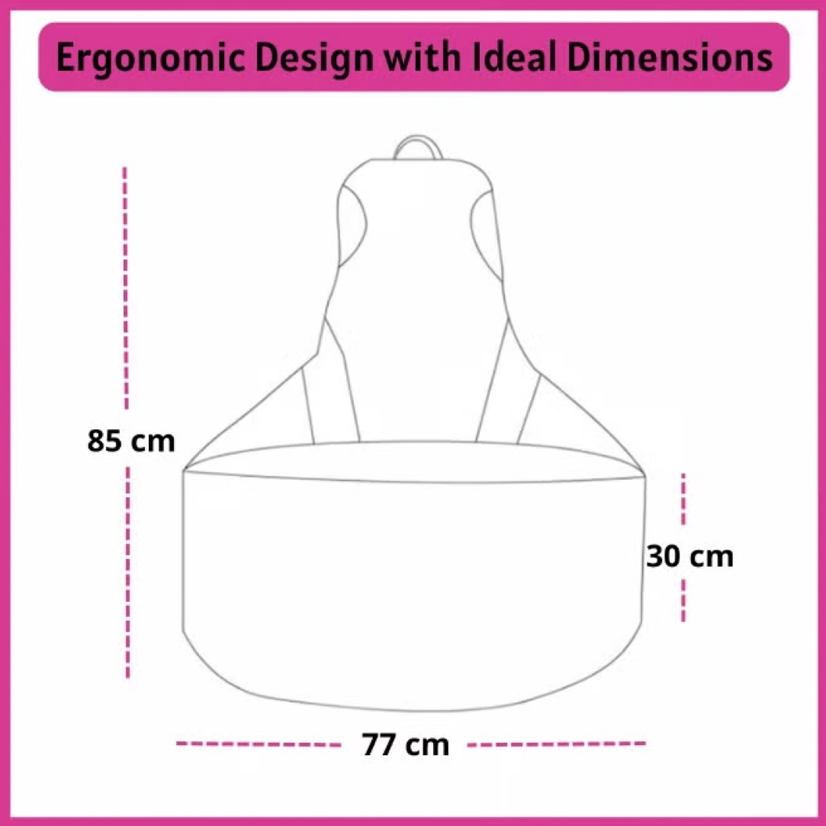 Premium Filled Gaming Bean Bag Chair – High-Back Quilted Seat, Side Pockets, Headphone Hanger & Water-Repellent Fabric – Ergonomic Support for Gaming, Lounge & Movie Nights-1-1