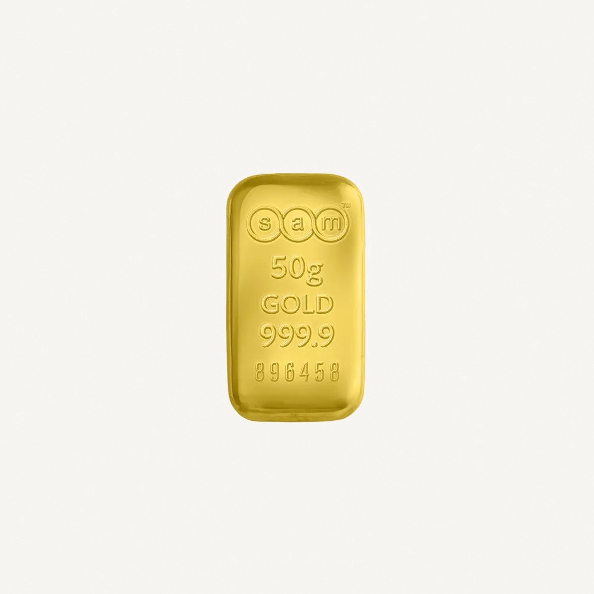 SAM 50gm Gold Casted Bar