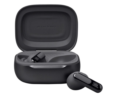 JBL Live Beam 3 True Wireless Noise Cancelling Closed-Stick Earbuds Black-1
